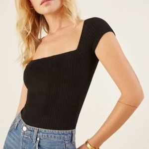 Reformation Bardot Knit Top